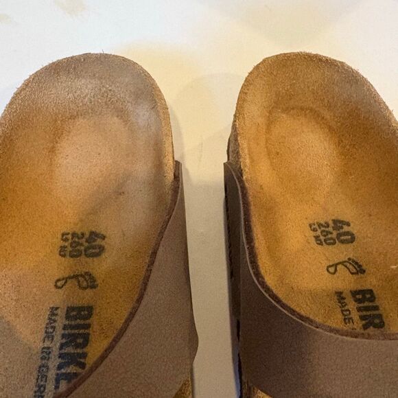 Birkenstock Gizeh Sandals Shoes Flip Flop Slip On Size 40 made in Germany Tan - Picture 5 of 11